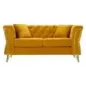 Sofa EMY musztardowa z poduszkami 162 x 83 x 76cm / 14282600DS