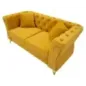 Sofa EMY musztardowa z poduszkami 162 x 83 x 76cm / 14282600DS