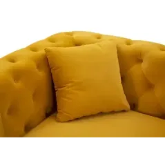 Sofa EMY musztardowa z poduszkami 162 x 83 x 76cm / 14282600DS