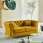 Sofa EMY musztardowa z poduszkami 162 x 83 x 76cm / 14282600DS