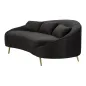 Sofa 3-osobowa OSLO z poduszkami czarna 185 x 84 x 68cm / 14272800N3