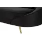 Sofa 3-osobowa OSLO z poduszkami czarna 185 x 84 x 68cm / 14272800N3