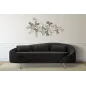 Sofa 3-osobowa OSLO z poduszkami czarna 185 x 84 x 68cm / 14272800N3