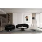 Sofa 3-osobowa OSLO z poduszkami czarna 185 x 84 x 68cm / 14272800N3