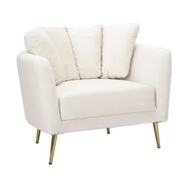 Fotel KIEV tapicerowany kremowy 88 x 77 x 74cm / 142727000C