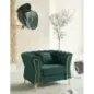 Fotel EMY tapicerowany zielony z poduszką 104 x 83 x 76cm / 14282600PV