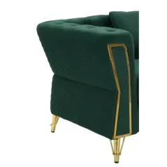 Fotel EMY tapicerowany zielony z poduszką 104 x 83 x 76cm / 14282600PV