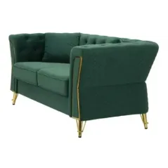 Sofa EMY zielona z poduszkami 162 x 83 x 76cm / 14282600DV