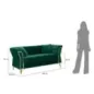 Sofa EMY zielona z poduszkami 162 x 83 x 76cm / 14282600DV
