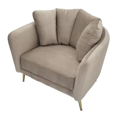 Fotel KIEV tapicerowany szary 88 x 77 x 74cm / 142727000G