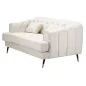 Sofa 2-osobowa PRAGA tapicerowana kremowa 146 x 86 x 71cm / 142729000D