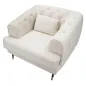 Fotel PRAGA tapicerowany kremowy 93 x 86 x 71cm / 142729000P