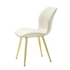 Krzesło PARIS SPACE crem / gold zestaw 2 szt 46 x 58 x 77cm / 142562000C
