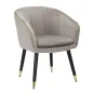 Fotel tapicerowany PARIS Szary/Złoty 62 x 58 x 78cm / 142338000G
