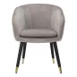 Fotel tapicerowany PARIS Szary/Złoty 62 x 58 x 78cm / 142338000G