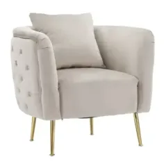 Fotel BUKAREST tapicerowany szary 76 x 74 x 73cm / 14220000GP