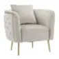 Fotel BUKAREST tapicerowany szary 76 x 74 x 73cm / 14220000GP