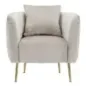Fotel BUKAREST tapicerowany szary 76 x 74 x 73cm / 14220000GP