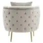 Fotel BUKAREST tapicerowany szary 76 x 74 x 73cm / 14220000GP