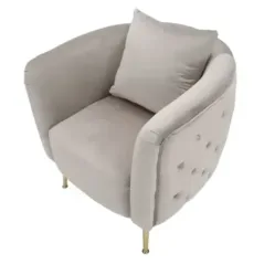 Fotel BUKAREST tapicerowany szary 76 x 74 x 73cm / 14220000GP