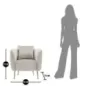 Fotel BUKAREST tapicerowany szary 76 x 74 x 73cm / 14220000GP