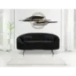 Sofa 2-osobowa OSLO z poduszkami czarna 148 x 84 x 68cm / 14272800N2