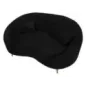 Sofa 2-osobowa OSLO z poduszkami czarna 148 x 84 x 68cm / 14272800N2