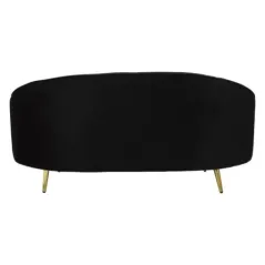 Sofa 2-osobowa OSLO z poduszkami czarna 148 x 84 x 68cm / 14272800N2