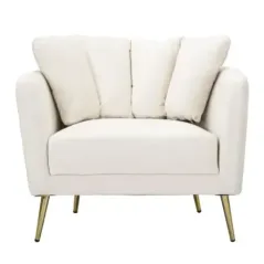 Fotel KIEV tapicerowany kremowy 88 x 77 x 74cm / 142727000C