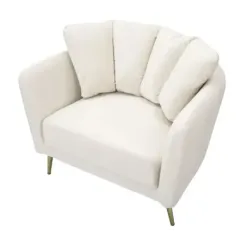 Fotel KIEV tapicerowany kremowy 88 x 77 x 74cm / 142727000C