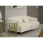 Sofa 2-osobowa PRAGA tapicerowana kremowa 146 x 86 x 71cm / 142729000D