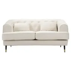 Sofa 2-osobowa PRAGA tapicerowana kremowa 146 x 86 x 71cm / 142729000D