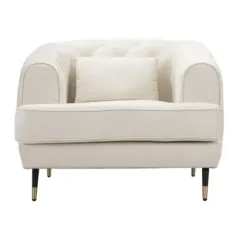 Fotel PRAGA tapicerowany kremowy 93 x 86 x 71cm / 142729000P