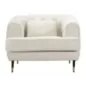 Fotel PRAGA tapicerowany kremowy 93 x 86 x 71cm / 142729000P