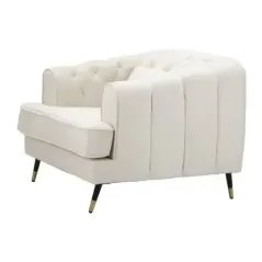 Fotel PRAGA tapicerowany kremowy 93 x 86 x 71cm / 142729000P