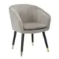 Fotel tapicerowany PARIS Szary/Złoty 62 x 58 x 78cm / 142338000G