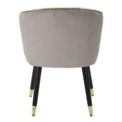 Fotel tapicerowany PARIS Szary/Złoty 62 x 58 x 78cm / 142338000G