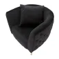 Fotel BUKAREST tapicerowany czarny 76 x 74  x 71cm / 142200000P