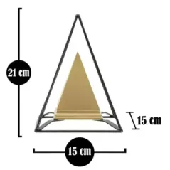 Dekoracja PIRAMIDA gold 15 x 15 x 21cm / 0116290000