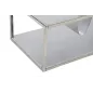 Stolik kawowy z miejscem na gazety srebrny 120 x 60 x 42cm / 141233000A