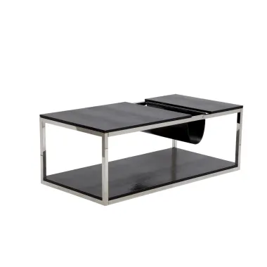 Stolik kawowy z miejscem na gazety czarny 120 x 60 x 42cm / 141233000N