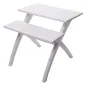 Stolik kawowy 2-poziomowy biały 60x 60 x 60cm / 141238000B