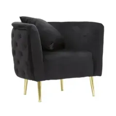 Fotel BUKAREST tapicerowany czarny 76 x 74  x 71cm / 142200000P