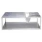 Stolik kawowy z miejscem na gazety srebrny 120 x 60 x 42cm / 141233000A