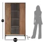 Witryna YELLOWSTONE akacja 100 x 40 x 185cm / 1424630000