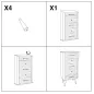 Komoda wysoka MATERA 45 x 32 x 100cm / 1427470000