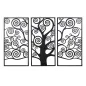 Panel ścienny Drzewo Życia czarny tryptyk 165 x 2 x 110cm / 032155000N