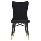 Krzesło MIMOZA czarne zestaw 2 szt 40 x 65 x 99cm / 142566000N