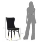 Krzesło MIMOZA czarne zestaw 2 szt 40 x 65 x 99cm / 142566000N