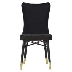Krzesło MIMOZA czarne zestaw 2 szt 40 x 65 x 99cm / 142566000N